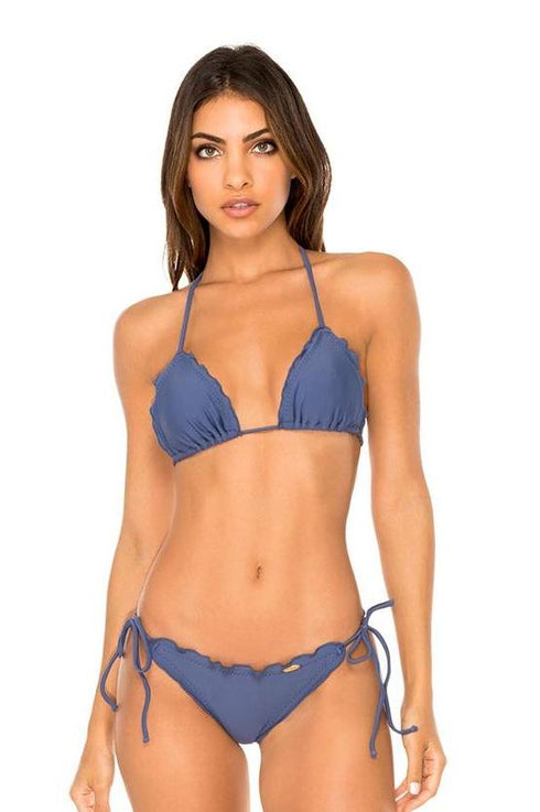 Luli Fama Cosita Buena WAVY RUCHED BRAZILIAN TIE SIDE BOTTOM